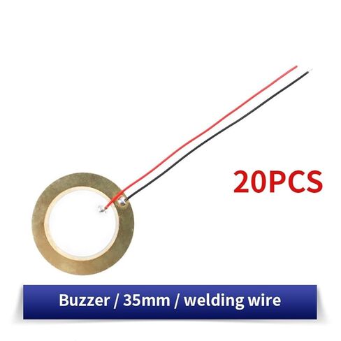 20PCS Piezoelectric Ceramic Wafer Plate Dia 35MM 50MM Piezo Buzzer Copper Sheet with Copper Wire, for Speaker(Buzzer-50mm) in Kuwait