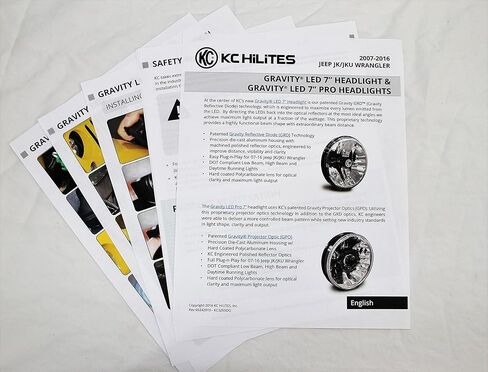 KC HiLiTES 42341 Gravity LED Pro 7" DOT Headlight, Jeep JK 07-18 - Pair Pack System in Saudi Arabia