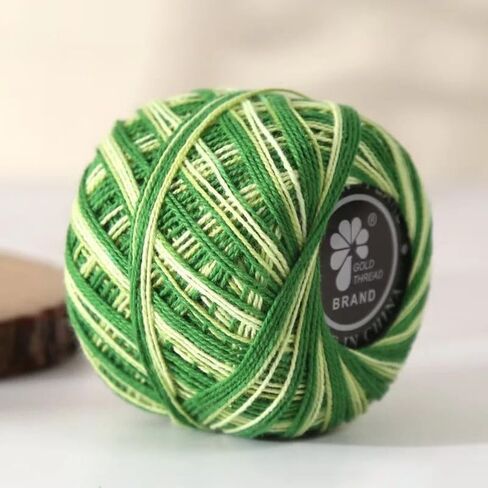 1pc Cotton Yarn Balls Cotton Medium Weight for Crochet Knitting DIY Crafts Beginner Friendly (Yellow Green White) in Saudi Arabia