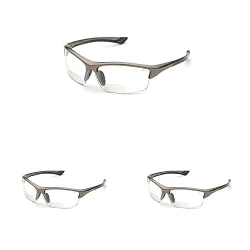 Delta Plus - WELRX350BR20 RX-350BR 2.0 Diopter Bifocal Safety Glasses, Metallic Brown Frame/Brown Lens in Kuwait