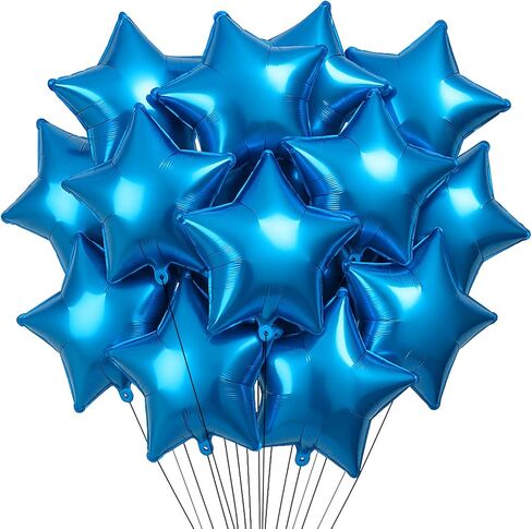 20 Pieces 18 Inch Star Foil Balloons, Metallic Mylar Star-Shaped Balloons for Birthdays, Baby Showers, Graduations, Weddings, Anniversaries, Christmas, New Year’s Eve, and Party Decorations (Silver) in Saudi Arabia