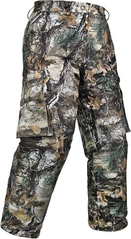 GUGULUZA Hunting Pants for Men, Silent Hunting Pants with Fleece Lining, Water Resistant Camo Clothes for Deer Hunting in Saudi Arabia