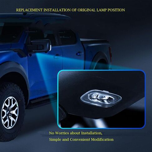 2Pcs Side Mirror LED Puddle Welcome Projector/Door/Floor Light Accessories Suitable for Ford F150 2015 2016 2017 2018 2019 2020 2021 2022 in Saudi Arabia