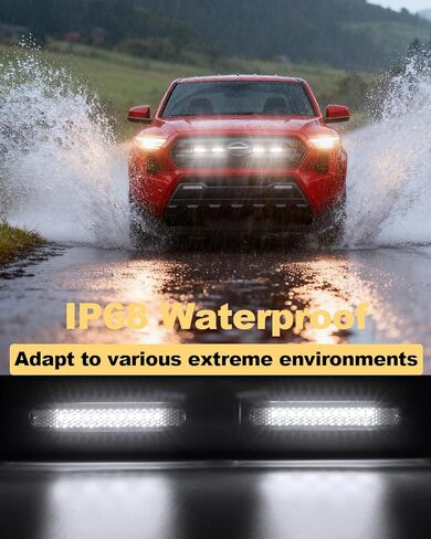 Front Bumper LED Grill Lights for Toyota Tacoma 2025 2024 Raptor Marker Lights Bars fit SR SR5 OEM Grille 4th Gen Tacoma Exterior Accessories (White) in Saudi Arabia