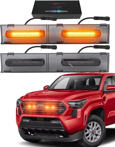Front Bumper LED Grill Lights for Toyota Tacoma 2025 2024 Raptor Marker Lights Bars fit SR SR5 OEM Grille 4th Gen Tacoma Exterior Accessories (White) in Saudi Arabia