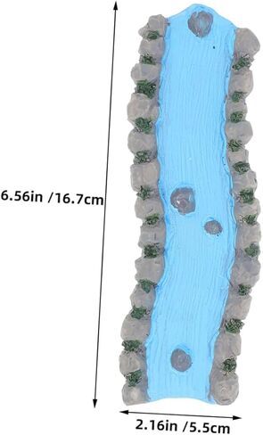 NUOBESTY 2Pcs Miniature Resin River Stream for Model Train Scenery DIY Garden Water Feature Miniature Landscape Accessory for Sand Table and Fairy Garden Decor Durable and Versatile in Saudi Arabia