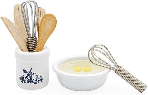 Odoria 1/12 Miniature Kitchen Utensils Whisk and Mixing Bowl Dollhouse Decoration Accessories in Saudi Arabia