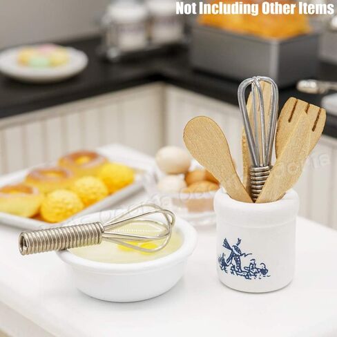Odoria 1/12 Miniature Kitchen Utensils Whisk and Mixing Bowl Dollhouse Decoration Accessories in Saudi Arabia