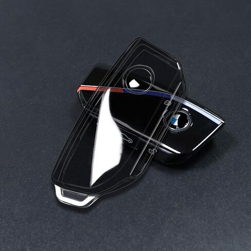 غطاء IUIU Key Fob، متوافق مع BMW 2023 2024 New 5/7 Series 740i 760i X1 X5 X6 X7 XM IX IX3 I5 I7، غطاء حماية ناعم من مادة TPU (أسود دخاني) in Kuwait