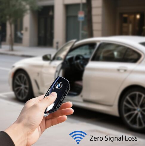 غطاء IUIU Key Fob، متوافق مع BMW 2023 2024 New 5/7 Series 740i 760i X1 X5 X6 X7 XM IX IX3 I5 I7، غطاء حماية ناعم من مادة TPU (أسود دخاني) in Kuwait