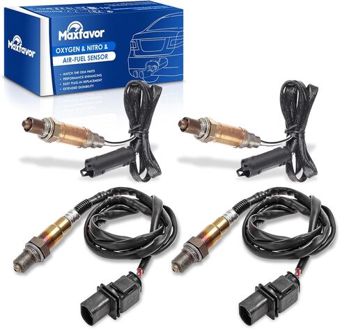 Maxfavor 4Pcs Upstream and Downstream Oxygen Sensor O2 Sensor Replacement for 2005 2004 2003 BMW 525I 530I 325CI 325I 330CI 330I X3 2.5L 3.0L 234-5137 X2 234-4473 X2 02 Sensor in Saudi Arabia
