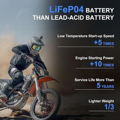 YTX14 BS ATV Lithium Powersport Battery 12.8V 9Ah Motorcycle Battery with Smart BMS,Replacement ATV, UTV, Motorcycle, Scooter, Snowmobile, 4 Wheeler in Kuwait