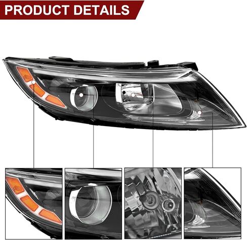 Headlight Assembly Compatible with 2014 2015 Kia Optima Halogen Headlights Assembly w/Bulbs Replacement Headlamp 921014C500 921024C500 (Driver and Passenger Side) in Saudi Arabia