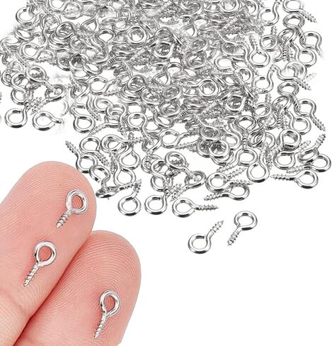 150 Pcs Small Screw Pins,10mm x 21mm Small Hooks,Hooks Screw is Suitable for Jewelry Making,DIY Making in Saudi Arabia