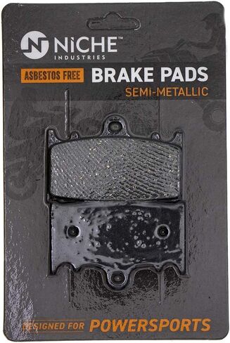 NICHE Brake Pad Set for Kawasaki Ninja ZX6R ZZR600 Suzuki SV1000S 43082-1142 Front Semi-Metallic 2 Pack in Saudi Arabia