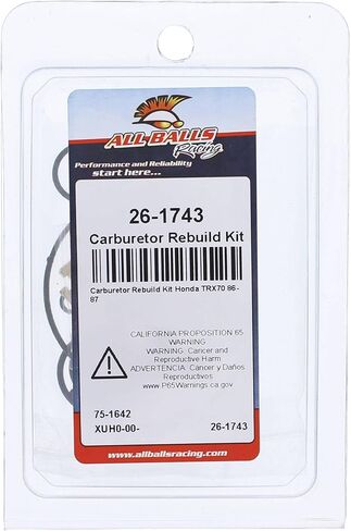 All Balls Racing Carburetor Rebuild Kit 26-1743 Compatible With/Replacement For Honda TRX70 1986-1987 in Saudi Arabia