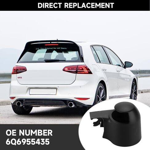 قسط الخلفي ممسحة زجاج أمامي الذراع غطاء الجوز غطاء لفولكس واجن GTI 2006-2009 لفولكس واجن جيتا واجون 20009 | بلاستيك مقاوم للعوامل الجوية | يستبدل 6Q6955435 in Saudi Arabia