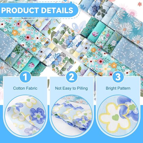 40 قطعة من شرائط نسيج جيلي رول مقاس 2.5 × 39 بوصة 100% قطن أقمشة اللحف 20 مجموعة متنوعة من المطبوعات الزهرية متعددة الألوان مقطوعة مسبقًا للخياطة اليدوية وحرف اللحف (وردي) in Kuwait