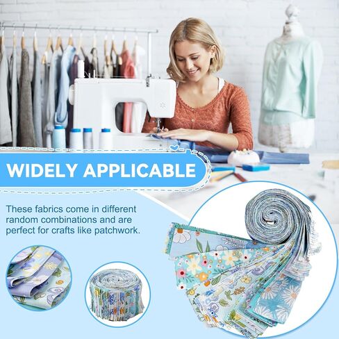 40 قطعة من شرائط نسيج جيلي رول مقاس 2.5 × 39 بوصة 100% قطن أقمشة اللحف 20 مجموعة متنوعة من المطبوعات الزهرية متعددة الألوان مقطوعة مسبقًا للخياطة اليدوية وحرف اللحف (وردي) in Kuwait