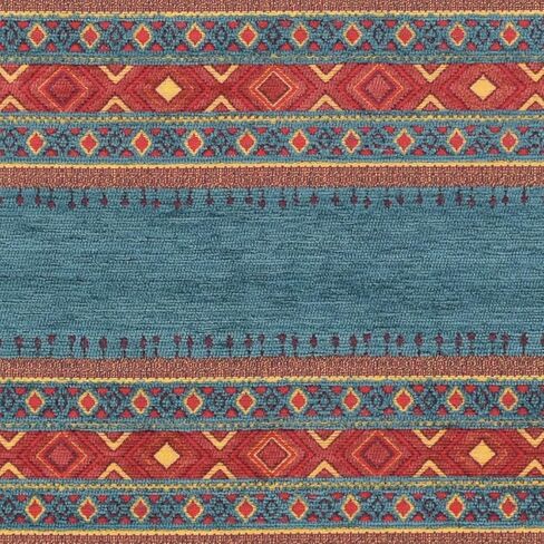 Kilim Pattern Upholstery Fabric Kilim Bohemian Boho Tapestry Tribal Southwestern Turkish Moroccan Mexican Ethnic Fabric by The Yard (1 Yard (55" x 36")) in Saudi Arabia