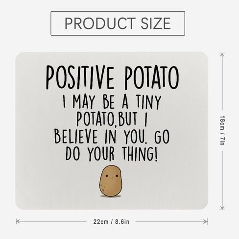 Funny Positive Potato Mouse Pad, Potato Inspirational Motivational Quotes Mousepad for Desk Home Office Dorm Computers Laptop Gaming Accessories, 8.7x7.1 Inch in Saudi Arabia