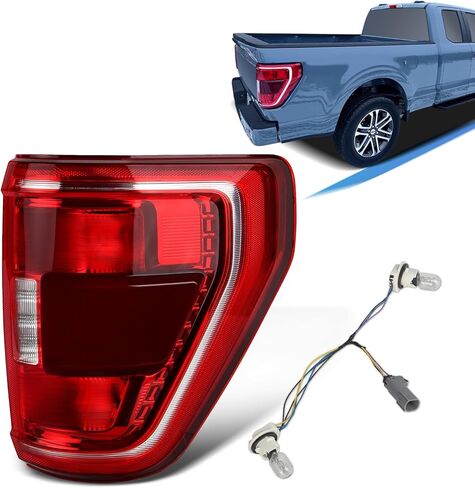 Tail Lights with Bulbs and Harnesses Compatible With 2021 2022 2023 Ford F150 XLT Tremor Halogen W/Blind Spot Rear Light (Right Passenger Side) OEM:ML3Z-13404-C in Saudi Arabia