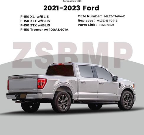 Tail Lights with Bulbs and Harnesses Compatible With 2021 2022 2023 Ford F150 XLT Tremor Halogen W/Blind Spot Rear Light (Right Passenger Side) OEM:ML3Z-13404-C in Saudi Arabia