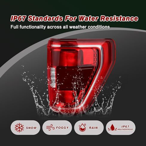 Tail Lights with Bulbs and Harnesses Compatible With 2021 2022 2023 Ford F150 XLT Tremor Halogen W/Blind Spot Rear Light (Right Passenger Side) OEM:ML3Z-13404-C in Saudi Arabia