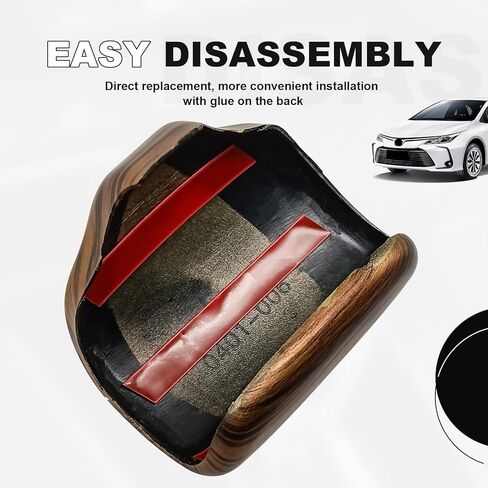 ملصق غطاء مقبض ناقل الحركة، متوافق مع H0nda CR-V EX EX-L LX 2017 2018 2019 2020 2021 2022، غطاء مقبض ناقل الحركة الخشبي (بني) in Kuwait