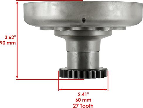 Caltric Wet Clutch Drum Housing w/Bearing Gasket & Centrifugal Compatible with Honda TRX300 Fourtrax 300 2x4 1988-2000 / TRX300FW Fourtrax 300 4x4 1988-2000 in Saudi Arabia