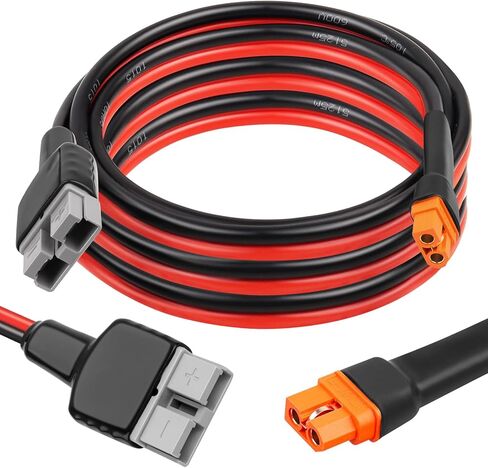 XRDS -RF 10AWG Anderson SB50 to XT60i Female Cable, 10FT Tinned Copper Power Wire for Lithium Batteries, Solar Generators, Inverters, 12V/24V DC Systems in Kuwait