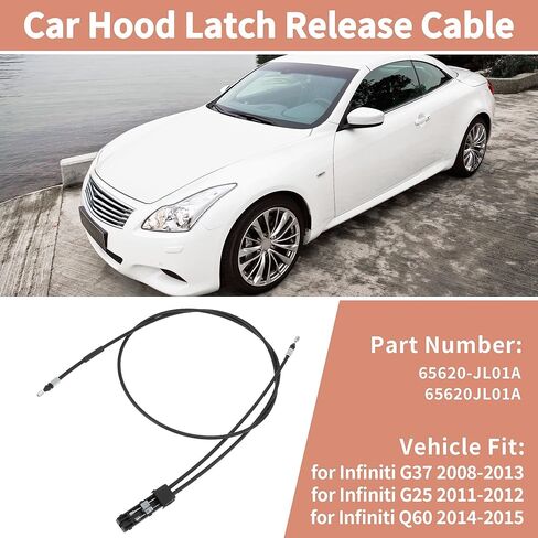 NO.65620-JL01A/65620JL01A Front Hood Release Cable Fit for Infiniti G37 G25 G60 2008-2015 Engine Hood Latch Cable in Saudi Arabia