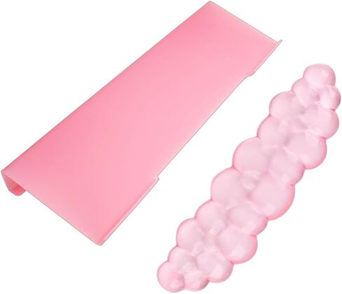 Ergonomic Cloud Gel Wrist Rest&Computer Keyboard Stand, Massage Wrist Rest Support for Keyboard Set, Easy Typing Working Acrylic Clear Stand for Office Home in Kuwait