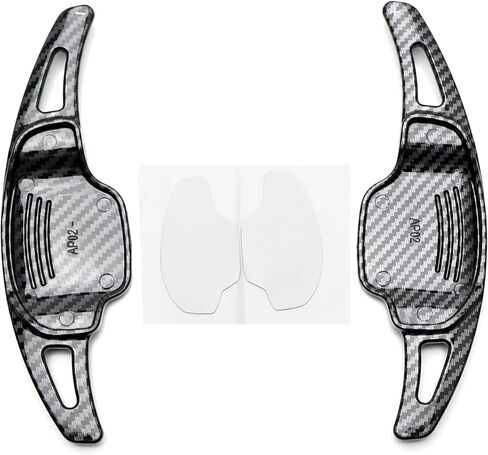 iJDMTOY Twill-Weave Carbon Fiber Pattern Style Larger Paddle Shifter Extensions Compatible with Chevrolet 2012-15 Camaro, 2016-19 Cadillac CT6 XT5, Buick Regal Lacrosse, etc in Saudi Arabia