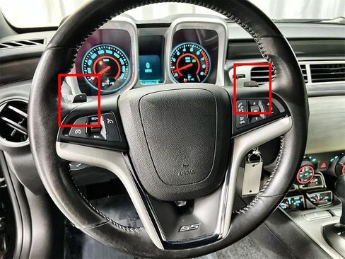 iJDMTOY Twill-Weave Carbon Fiber Pattern Style Larger Paddle Shifter Extensions Compatible with Chevrolet 2012-15 Camaro, 2016-19 Cadillac CT6 XT5, Buick Regal Lacrosse, etc in Saudi Arabia