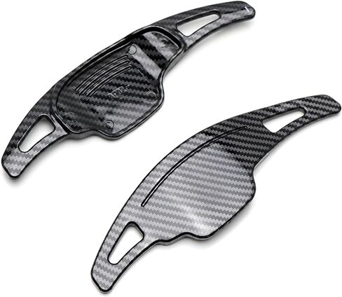 iJDMTOY Twill-Weave Carbon Fiber Pattern Style Larger Paddle Shifter Extensions Compatible with Chevrolet 2012-15 Camaro, 2016-19 Cadillac CT6 XT5, Buick Regal Lacrosse, etc in Saudi Arabia