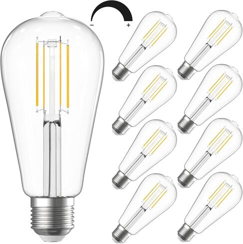 SHINESTAR 8-Pack G25 Globe Light Bulbs, Warm White 2700K, Dimmable, E26 LED Bulb 60 watt Equivalent, Vintage Light Bulbs for Vanity Mirror in Kuwait
