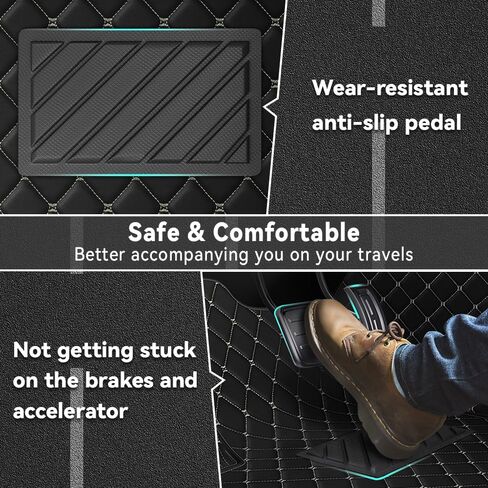 Car Floor Mats Fit for Toyota Fj Cruiser 2006-2017 All Weather Durability Leather Car Floor Mats, Skidproof Pedal, Waterproof, Wear-reistant(Black) in Saudi Arabia