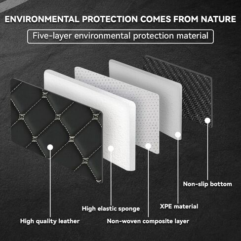Car Floor Mats Fit for Toyota Fj Cruiser 2006-2017 All Weather Durability Leather Car Floor Mats, Skidproof Pedal, Waterproof, Wear-reistant(Black) in Saudi Arabia