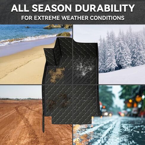Car Floor Mats Fit for Toyota Fj Cruiser 2006-2017 All Weather Durability Leather Car Floor Mats, Skidproof Pedal, Waterproof, Wear-reistant(Black) in Saudi Arabia