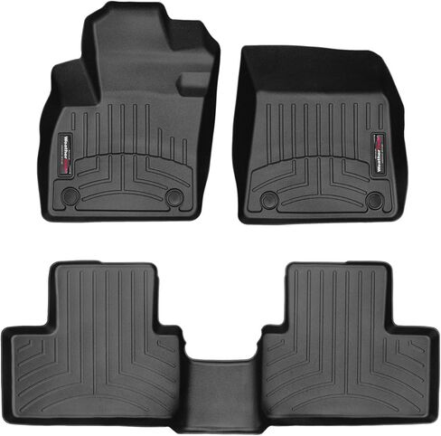 بطانات أرضية مخصصة من Weathertech لسيارة فولفو XC40-الصف الأول والثاني (441419-1-2)، أسود in Kuwait