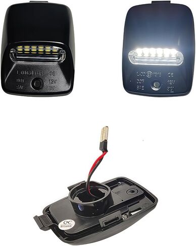 LED License Plate Light Replacement Compatible with Toyota Tacoma 2005 to 2015, Tundra 2000 to 2013, 6000K White, Rear Tag Lamps Assembly,2nd Gen Tacoma Accessories,Pack of 2 in Kuwait