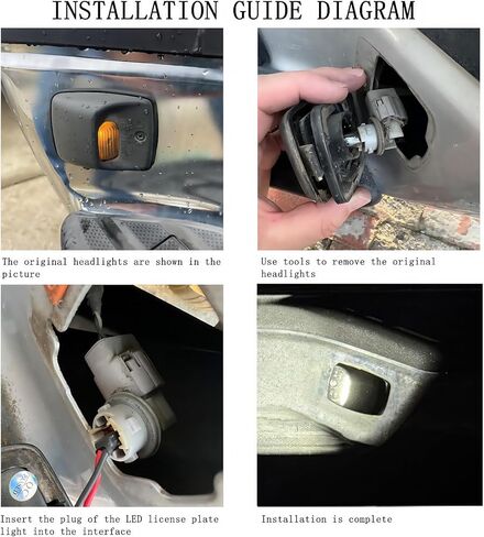 LED License Plate Light Replacement Compatible with Toyota Tacoma 2005 to 2015, Tundra 2000 to 2013, 6000K White, Rear Tag Lamps Assembly,2nd Gen Tacoma Accessories,Pack of 2 in Kuwait