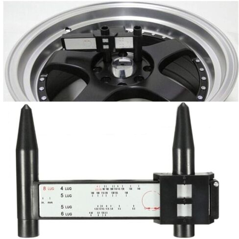 4 5 6 8 Holes Lug Wheel Bolt Pattern Gauge Quick Measuring Measurement Hand Tool Black one size in Saudi Arabia