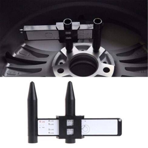 4 5 6 8 Holes Lug Wheel Bolt Pattern Gauge Quick Measuring Measurement Hand Tool Black one size in Saudi Arabia