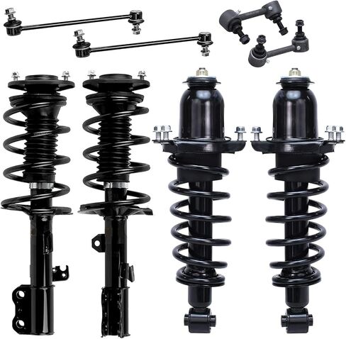 Detroit Axle - 8pc Suspension Kit for 2005-2010 Scion tC Complete Front Rear Struts with Coil Spring Sway Bar Links 2006 2007 2008 2009 Replacement Quick Install Ready Struts Shocks Assembly in Saudi Arabia