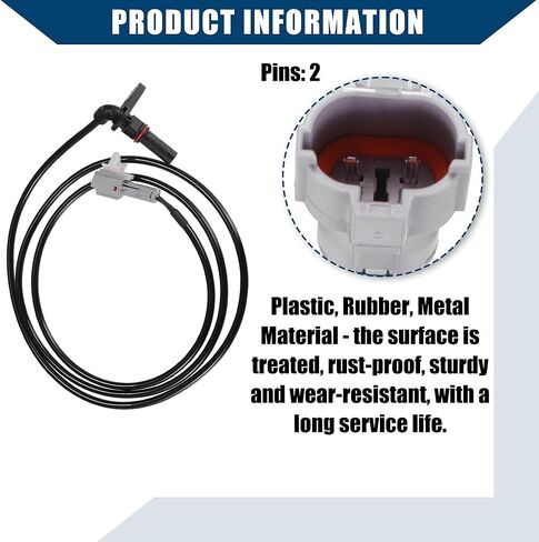 No.MK585279/MK585280 ABS Wheel Speed Sensor for Mitsubishi FUSO CANTER/Rear Left Right/Durable Metal/ 2 Pcs Black in Saudi Arabia