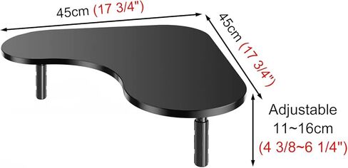 Corner Monitor Stand Computer Monitor Riser 11cm to 16cm Height, Adjustable Corner Desk Shelf, Triangle Metal Desk Stand for Laptop, Printer, Office Supplies in Saudi Arabia