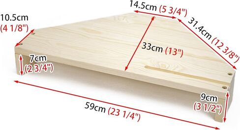 Natural Wood Corner Desk Monitor Stand, Universal PC Stand Space Saving, Printer/Phone/Screen Desk Shelf Office Organization (Size : 1 Tier/9cm H) in Saudi Arabia