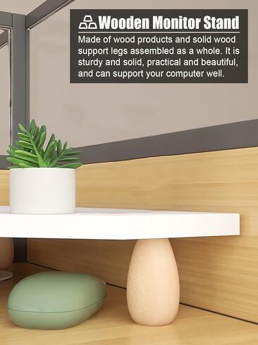 Corner Monitor Stand White Triangle Monitor Stand for Desk, Sturdy Computer Corner Shelf Save Space, Living Room Meeting Room Laptop Holder, Easy to Clean in Saudi Arabia